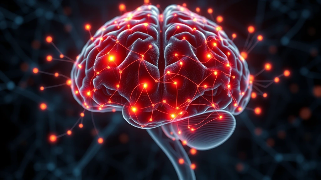 Brain neural network visualization showing bilateral hemisphere activation and memory processing, glowing interconnected nodes representing trauma memory reprocessing, abstract neuroscience imagery, no labels or text