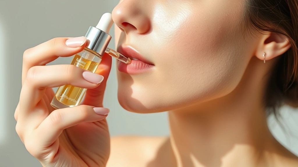 Person applying transparent leave-in treatment serum to clean skin, showing product absorption and hydration, natural lighting, professional beauty context, no face visible focus on application technique