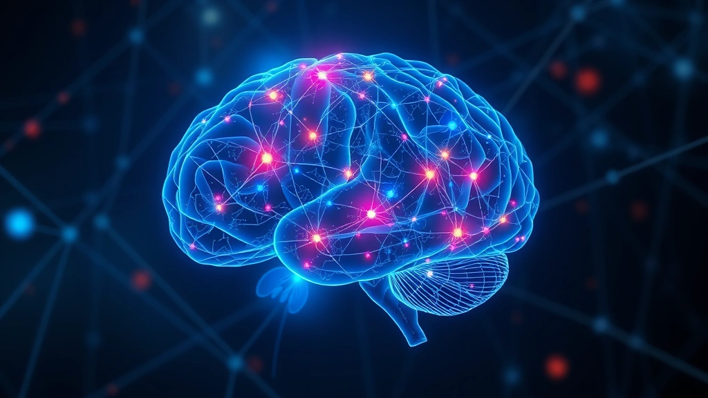 Brain illustration showing neural pathways lighting up during meditation, medical visualization of mindfulness activation in healing, abstract neuroscience imagery with glowing connections