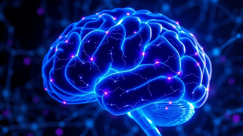 Brain neural networks glowing with blue and purple light showing interconnected pathways and synapses, representing neuroplasticity and healing, scientific visualization style, photorealistic