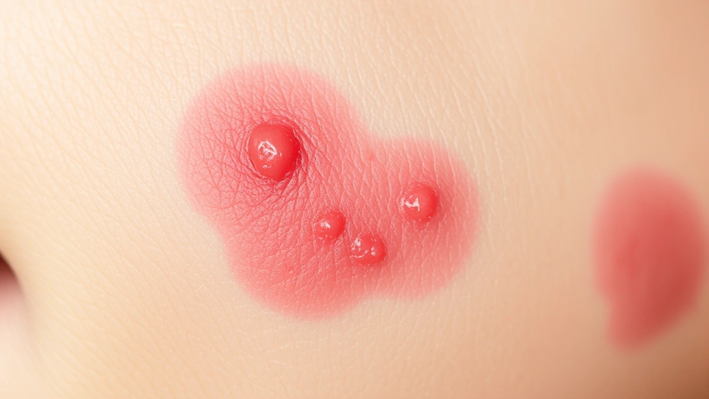 Detailed close-up of skin texture showing erythema and inflammation response during radiation therapy treatment course, medical photography style, natural lighting highlighting tissue changes without text or labels