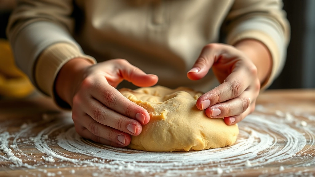Hands kneading vibrant therapy dough showing various manipulation techniques, detailed texture focus with shallow depth of field, calming aesthetic