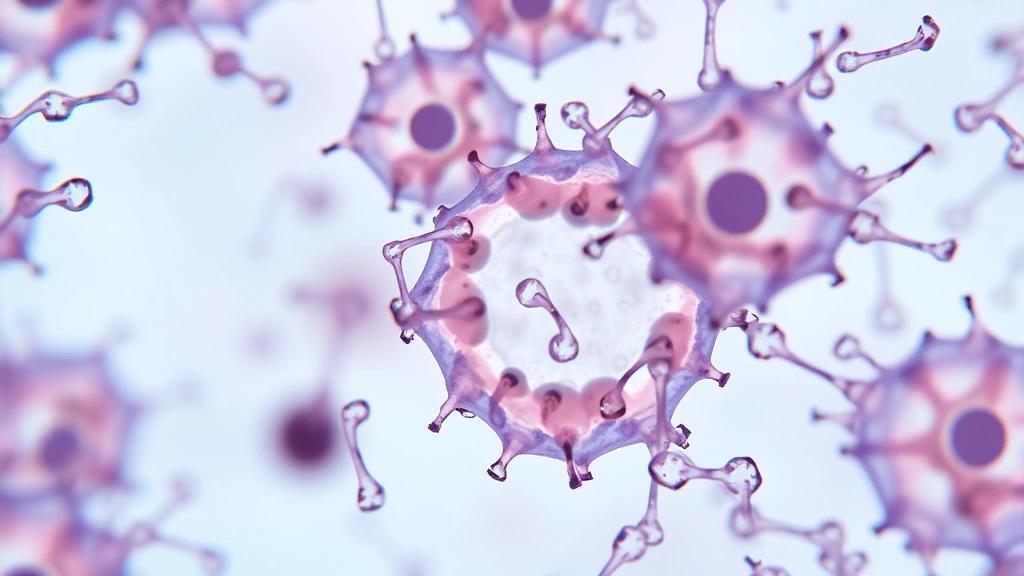 Microscopic view of mesenchymal stem cells under laboratory conditions, showing cellular detail and structure in scientific research environment