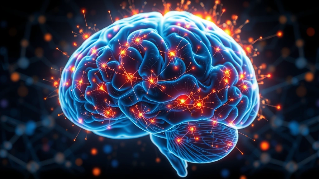 Brain scan visualization showing neural networks lighting up during meditation practice, representing neuroplasticity and mindfulness-induced brain changes, scientific and luminous imagery