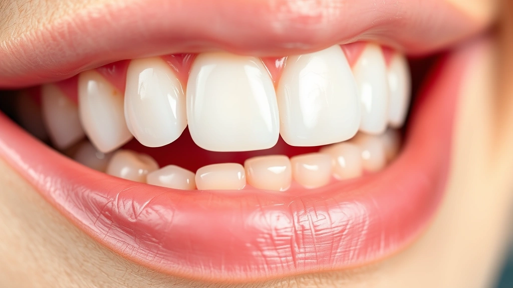 Close-up of healthy gum tissue around teeth with vibrant pink coloring, professional dental photography, bright clinical lighting, macro detail
