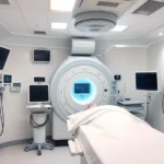 Professional hyperbaric chamber interior with medical equipment, patient-ready pressurized chamber, clinical setting with modern technology, realistic medical facility atmosphere, no text visible