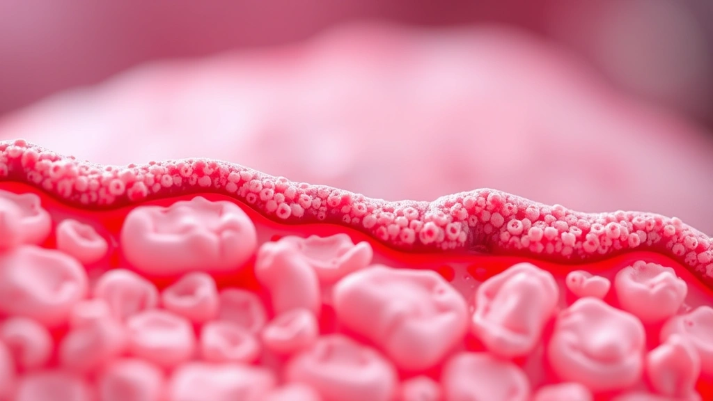 Close-up photorealistic view of healthy tissue regeneration and cellular healing at microscopic scale, showing new blood vessel formation and collagen production, medical illustration style with warm healing colors, no text visible